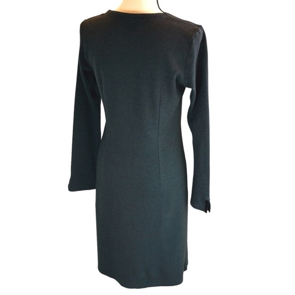 Horny Toad Tomboy Charcoal Grey Faux Wrap Long Sleeve Dress, Medium‎ - Picture 4 of 9